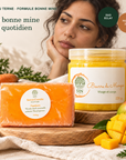 Pack Peau Terne Bonne Mine SRN Cosmetics – Savon Carotte 200 g et Beurre de Mangue 220 g