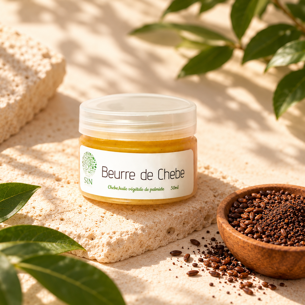 Beurre de Chébé 50 g SRN Cosmetics – vue éditoriale premium