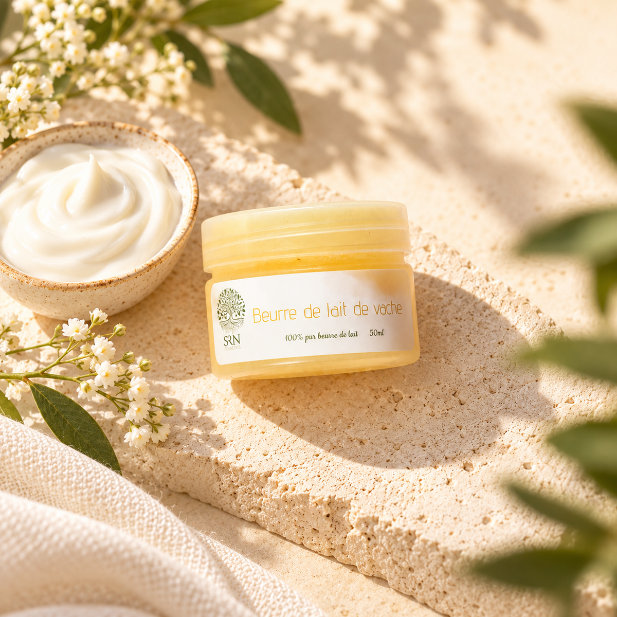 Beurre de Lait de Vache 50 g SRN Cosmetics – vue éditoriale premium