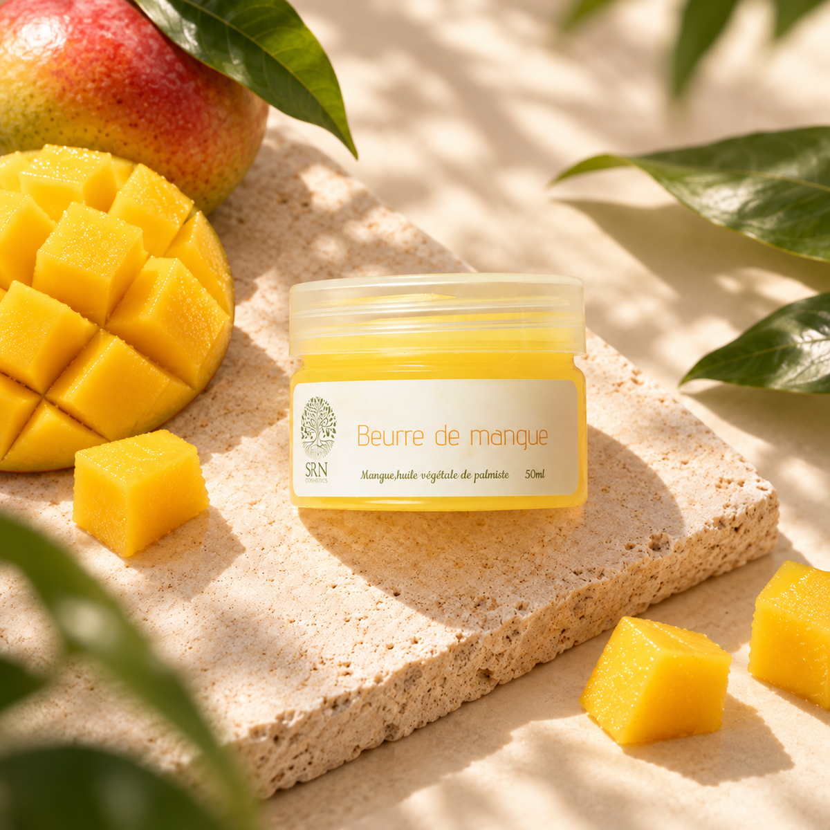 Beurre de Mangue GLOW+ 50 g SRN Cosmetics – vue éditoriale premium