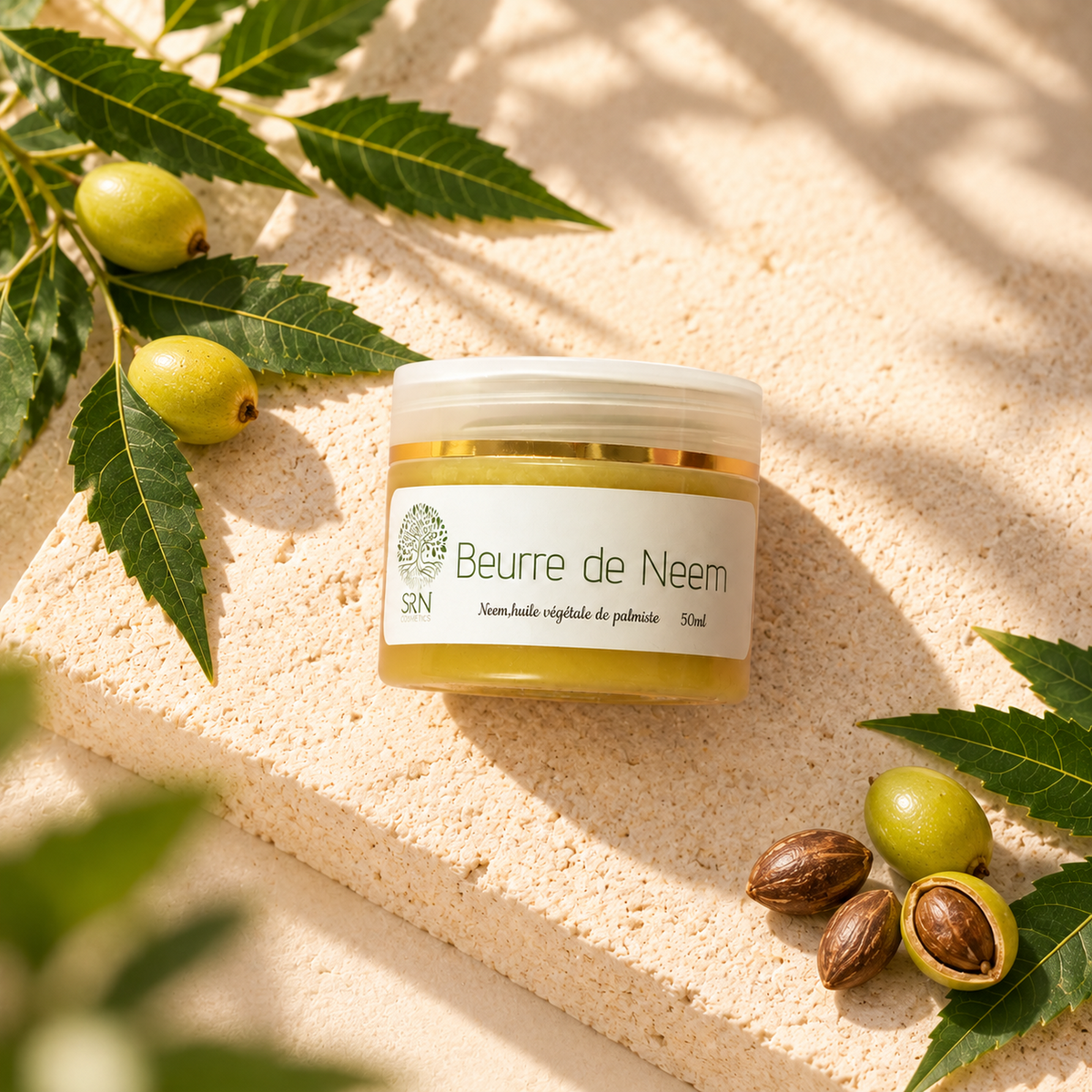 Beurre de Neem 50 g SRN Cosmetics – vue éditoriale premium
