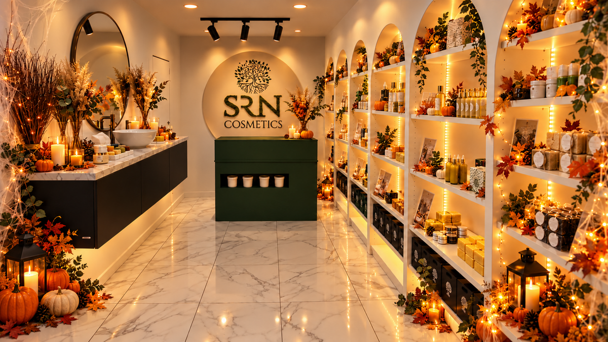 Boutique SRN Cosmetics à Montreuil décorée pour Halloween – version ordinateur
