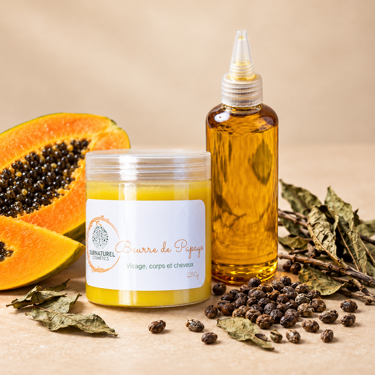 Pack « Routine boucles définies » — Huile de Chébé HAIR+ et Beurre de Papaye, SRN Cosmetics
