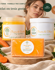 Pack Peau Terne Trio Complet SRN Cosmetics – Savon Carotte 200 g, Beurre de Carotte 250 g et Beurre de Citron 250 g