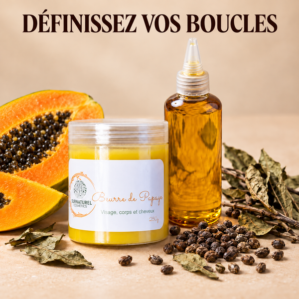 Pack Routine boucles définies — Huile de Chébé HAIR+ et Beurre de Papaye, SRN Cosmetics