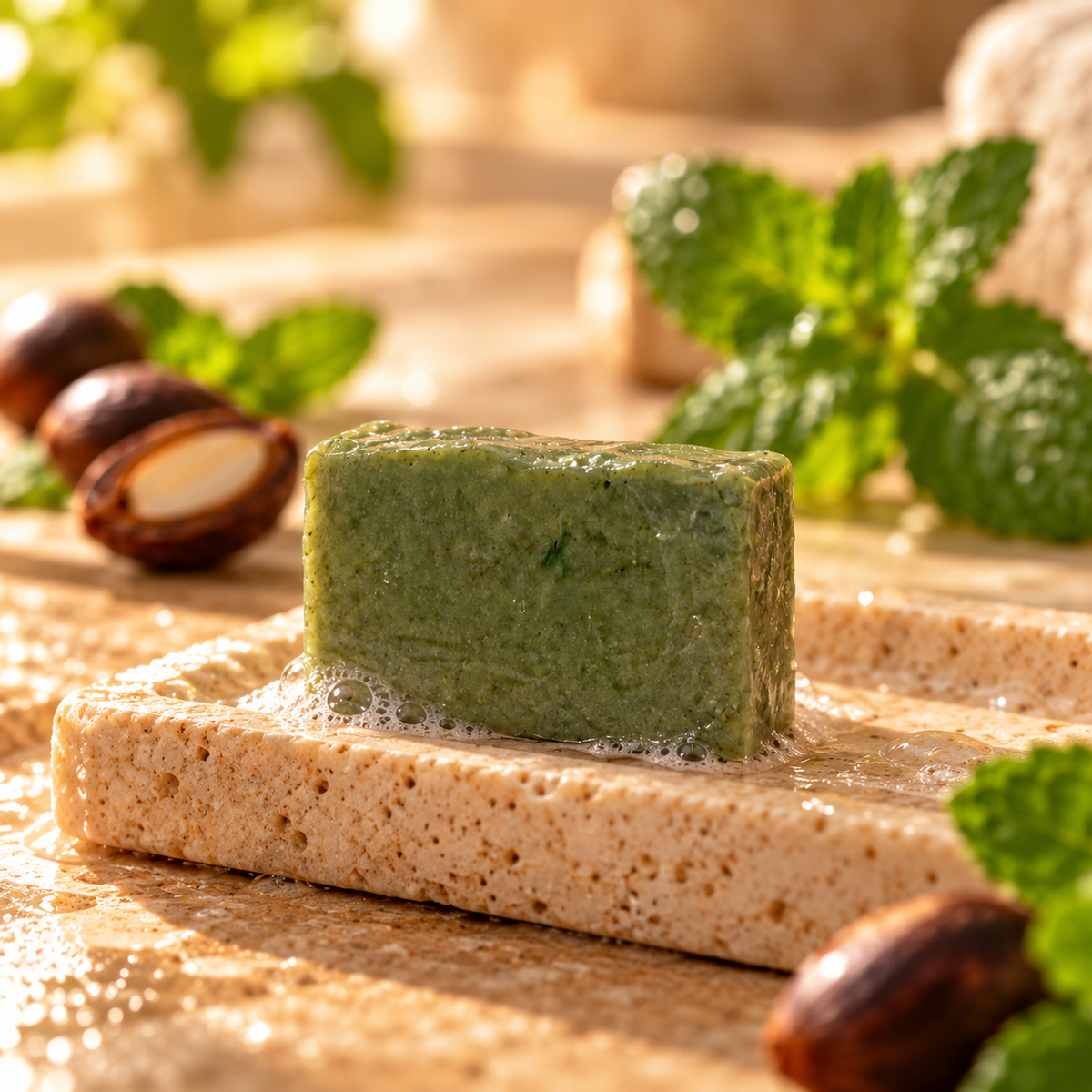 Savon Menthe Palmiste FRESH+ 60 g SRN Cosmetics – vue sensorielle premium